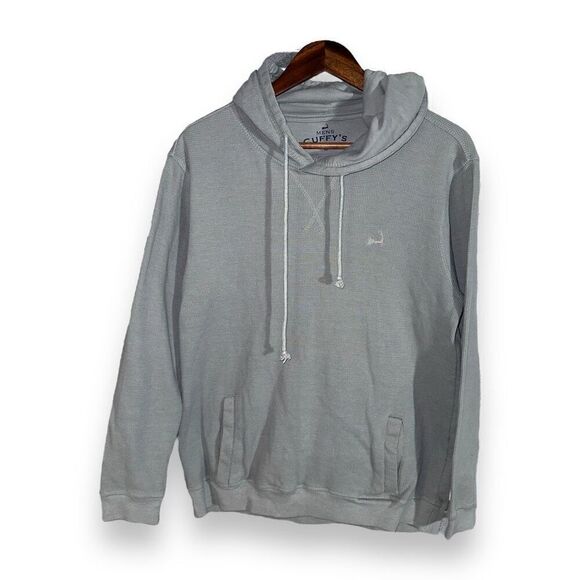 Cuffy’s Cape Cod Waffle Knit Hoodie in Sage Green Sz M - Picture 1 of 8